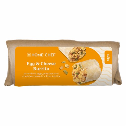 Home Chef Egg & Cheese Burrito Perspective: front