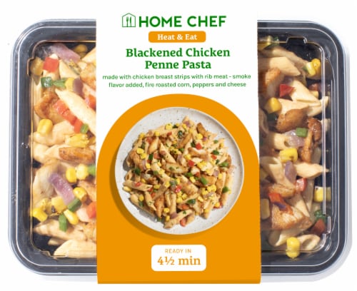Home Chef Blackened Chicken Penne Pasta Perspective: front