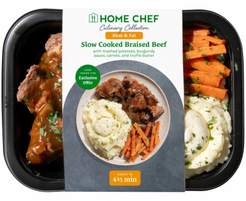 Home Chef Slow Cooked Braised Beef Perspective: front