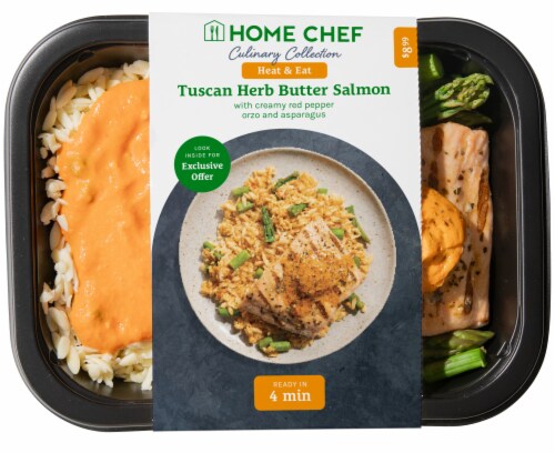 Home Chef Tuscan Herb Butter Salmon Perspective: front
