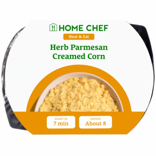 Home Chef Heat & Eat Herb Parmesan Creamed Corn Perspective: front