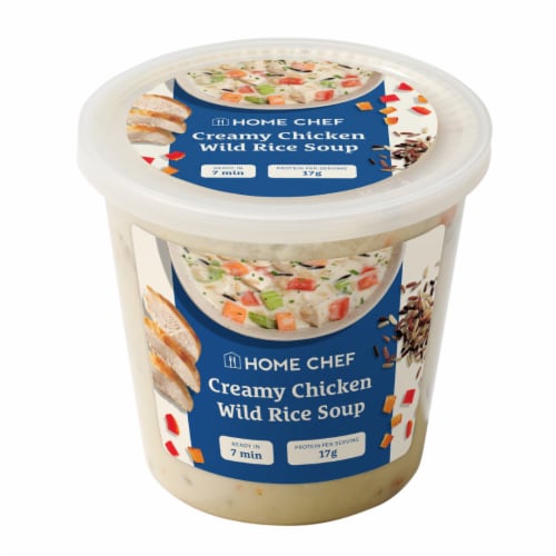 Home Chef Creamy Chicken Wild Rice Soup Perspective: front