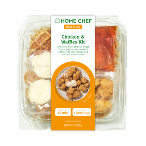 Home Chef Meal Kit Chicken & Waffles Perspective: front