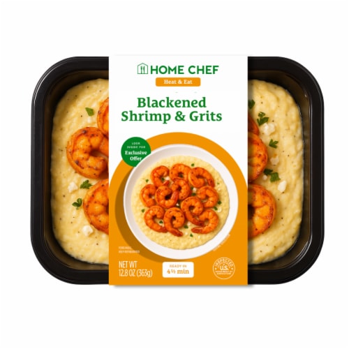 Home Chef Blackened Shrimp and Grits Perspective: front