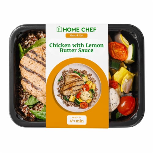 Home Chef Grilled Chicken with Lemon Butter Sauce Perspective: front