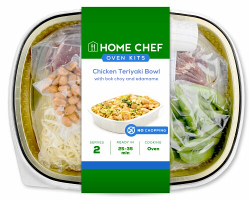 Home Chef Oven Kit Chicken Teriyaki Bowl with Bok Choy and Edamame Perspective: front