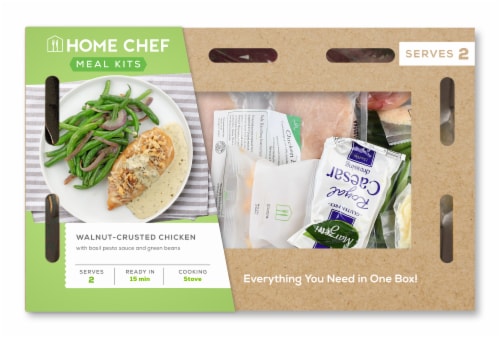 Home Chef Meal Kit Walnut-Crusted Chicken With Basil Pesto Sauce And