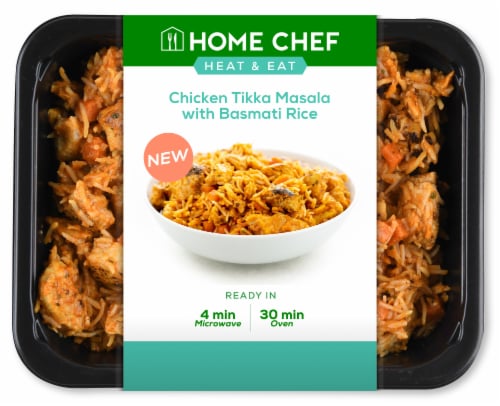 Home Chef Heat & Eat Chicken Tikka Masala With Basmati Rice Perspective: front