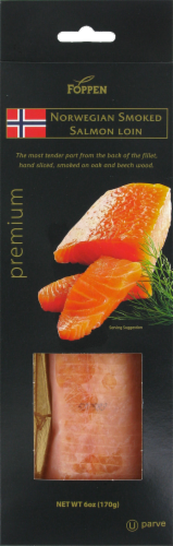 Foppen Norwegian Smoked Salmon Loin Perspective: front