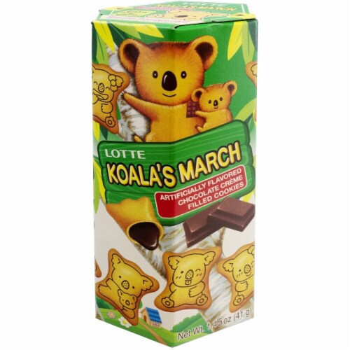 Lotte Koala’s March Chocolate Creme-Filled Cookies Perspective: front