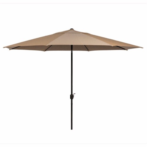 HANFRB MCLRUMB11-TAN 11 ft. Montclair Umbrella, Tan Perspective: front