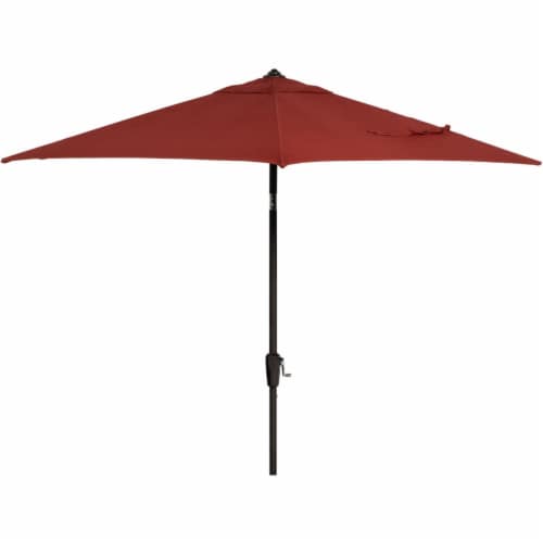 Hanover MCLRUMB9-CHL 9 ft. Montclair Market Outdoor Umbrella, Chili Red Perspective: front