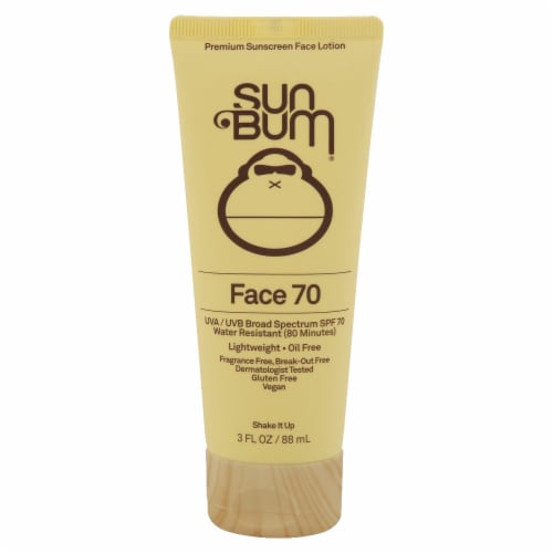 Sun Bum Fragrance Free Premium Sunscreen Face Lotion SPF 70 Perspective: front