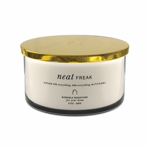 House of Velas Scented Jar Candle - Neat Freak Perspective: front