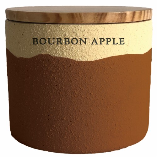 Ceramic Bourbon Apple Scented Jar Candle - Fall Collection Perspective: front