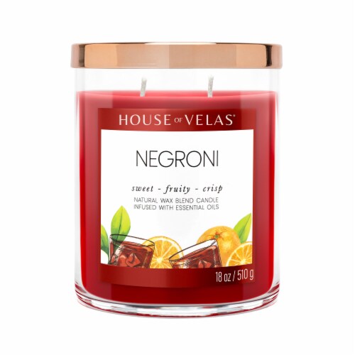 House of Velas® Negroni Scent Jar Candle Perspective: front