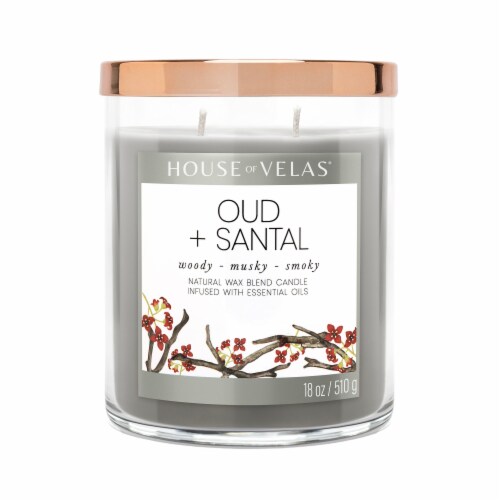 House of Velas® Oud Santal Jar Candle Perspective: front