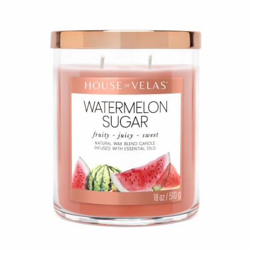 House of Velas® Watermelon Sugar Jar Candle Perspective: front