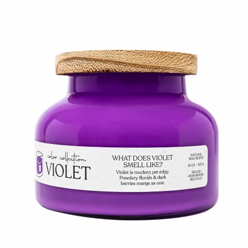 Aroma From Nature House of Velas Jar Candle Violet Perspective: front