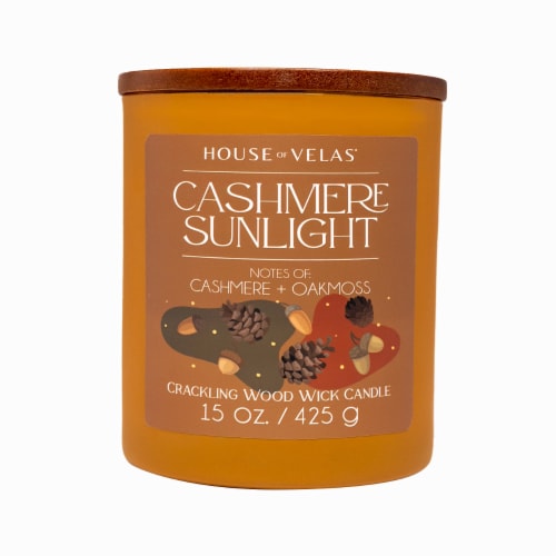 House of Velas Harvest Jar Candle Cashmere Sunlight Perspective: front