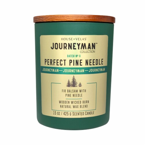 House of Velas Christmas Jar Candle Perfect Pine Needle Perspective: front