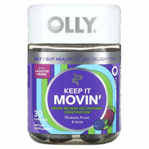 OLLY Keep It Movin' Plum Berry - 30 Gummies Perspective: front