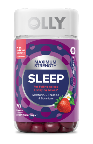 Olly® Maximum Strength Sleep - Strawberry Sunset Perspective: front