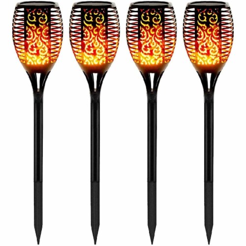 Large flickering flame solar lights clearance