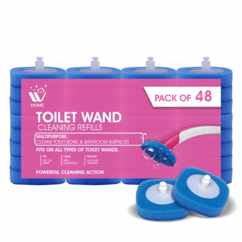 W Home Toilet Wand Disposable Refills, Cleaning Fluid Filled