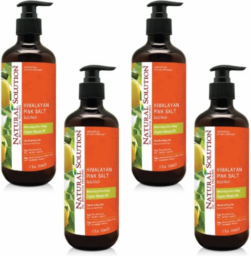 Himalayan Pink Salt Body Wash, Formulated with Marula, Shea Butter & Argon - 4 Pack Perspective: front