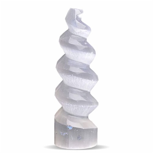 ミネラル様 シェルストーンスフィアNo.1386 NATURAL SOLUTION Selenite Tower Spiral Crystal Skyscraper 6