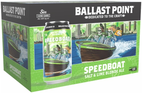 Ballast Point Speedboat Salt & Lime Blonde Ale Craft Beer Perspective: front