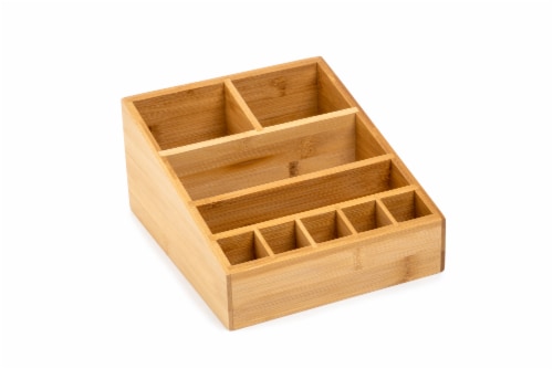 Core Home Medium Bamboo Vanity Organizer Perspective: front