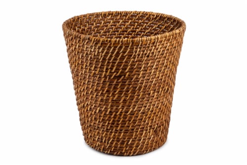 Core Home Rattan Wastecan Perspective: front