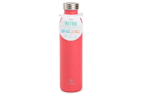 Manna Retro Water Bottle - Pink Perspective: front