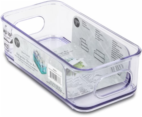 Core Kitchen Clear Plastic Fridge Bin Perspective: front