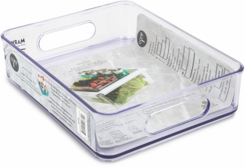 Core Kitchen Plastic Fridge Bin - Clear Perspective: front
