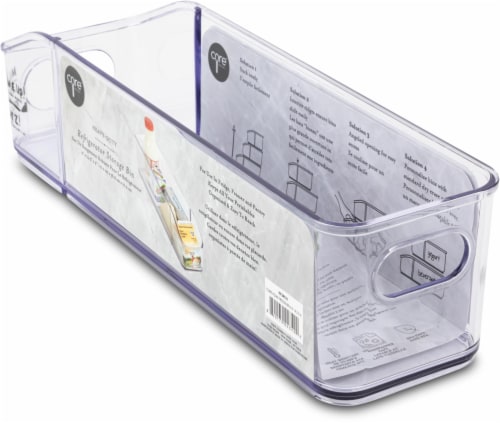 Core Kitchen Clear Plastic Fridge Bin Perspective: front