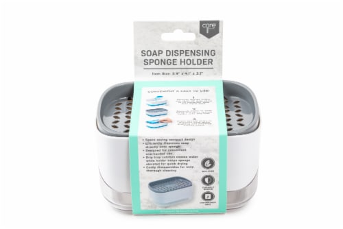 HIC Kitchen Soap Dispensing Sponge Holder with Sponge