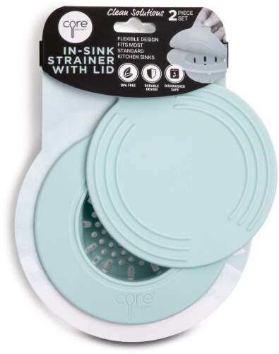 Core Kitchen™ Sink Strainer with Stopper - Blue Perspective: front