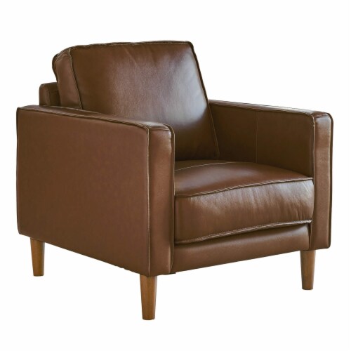 Top grain leather armchair deals