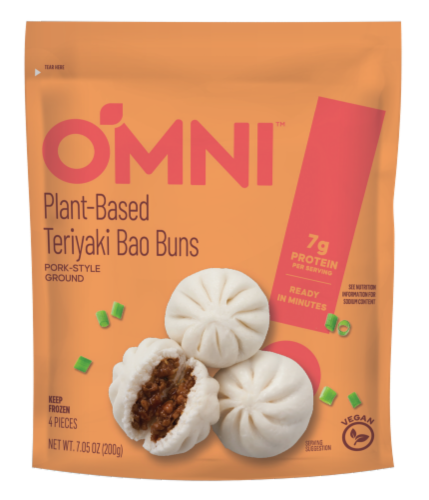 Omni Plant-Based Teriyaki Bao Buns Perspective: front