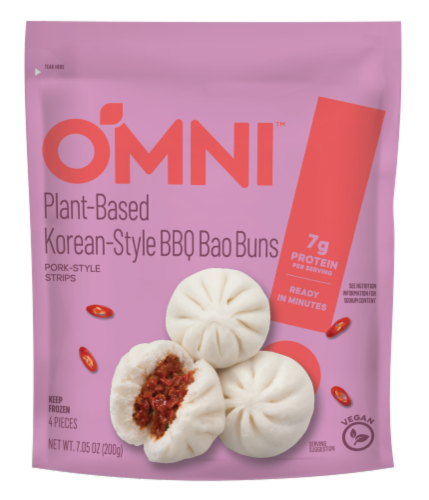 Omni Plant-Based Korean Style BBQ Bao Bun Perspective: front