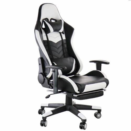 GameFitz Gaming Chair in Black White One Size City Market