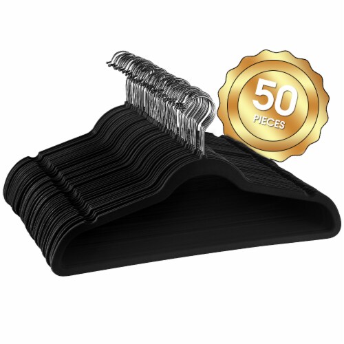 Black velvet clothes hangers online