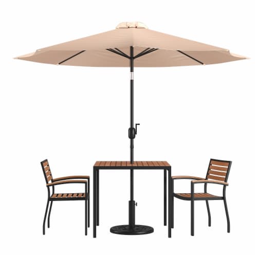 Umbrella chair sales table set