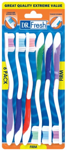 Dr. Fresh® Firm Toothbrushes 6 Ct Perspective: front