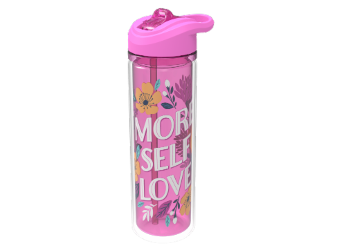 Cool Gear Printed Essence Water Bottle - Pink Perspective: front