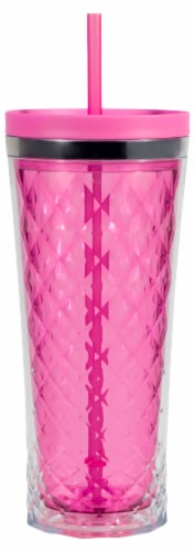 Cool Gear Arc Trifractal Chiller Cup with Lid - Pink Perspective: front