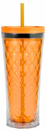 Cool Gear Arc Trifractal Chiller Cup with Lid - Orange Perspective: front